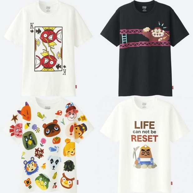 camisetas personagens Nintendo
