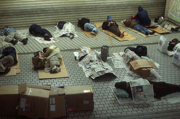 moradores de rua do Japão