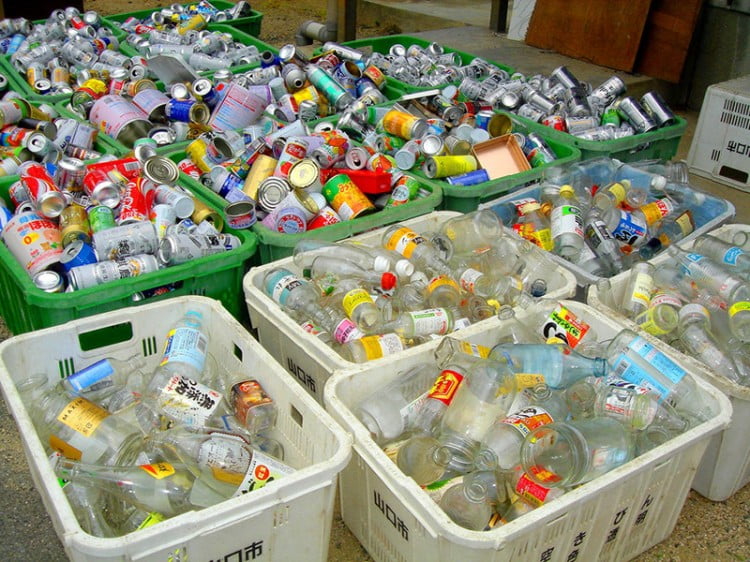 lixo no Japão