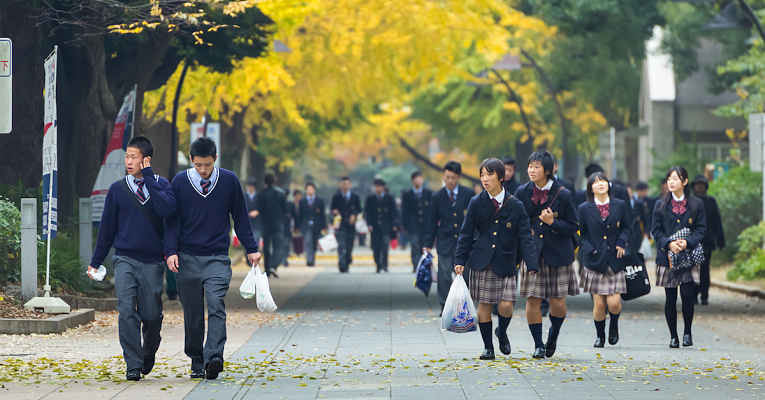 início das aulas Japão