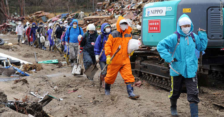 voluntários no Japão