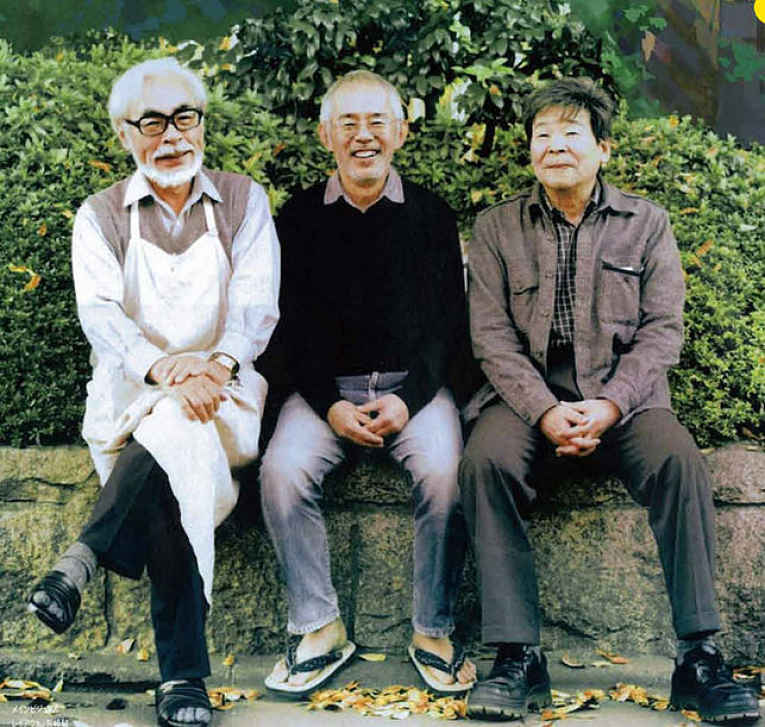 Hayao Miyazaki, Toshio Suzuki e Isao Takahata